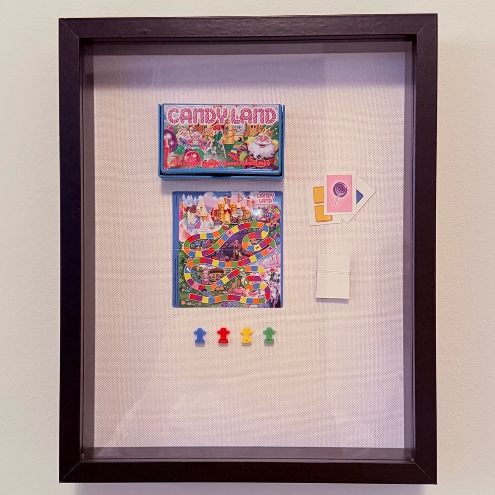 Candyland Board Game Shadow Box Art - Hand Crafted, One of a Kind!